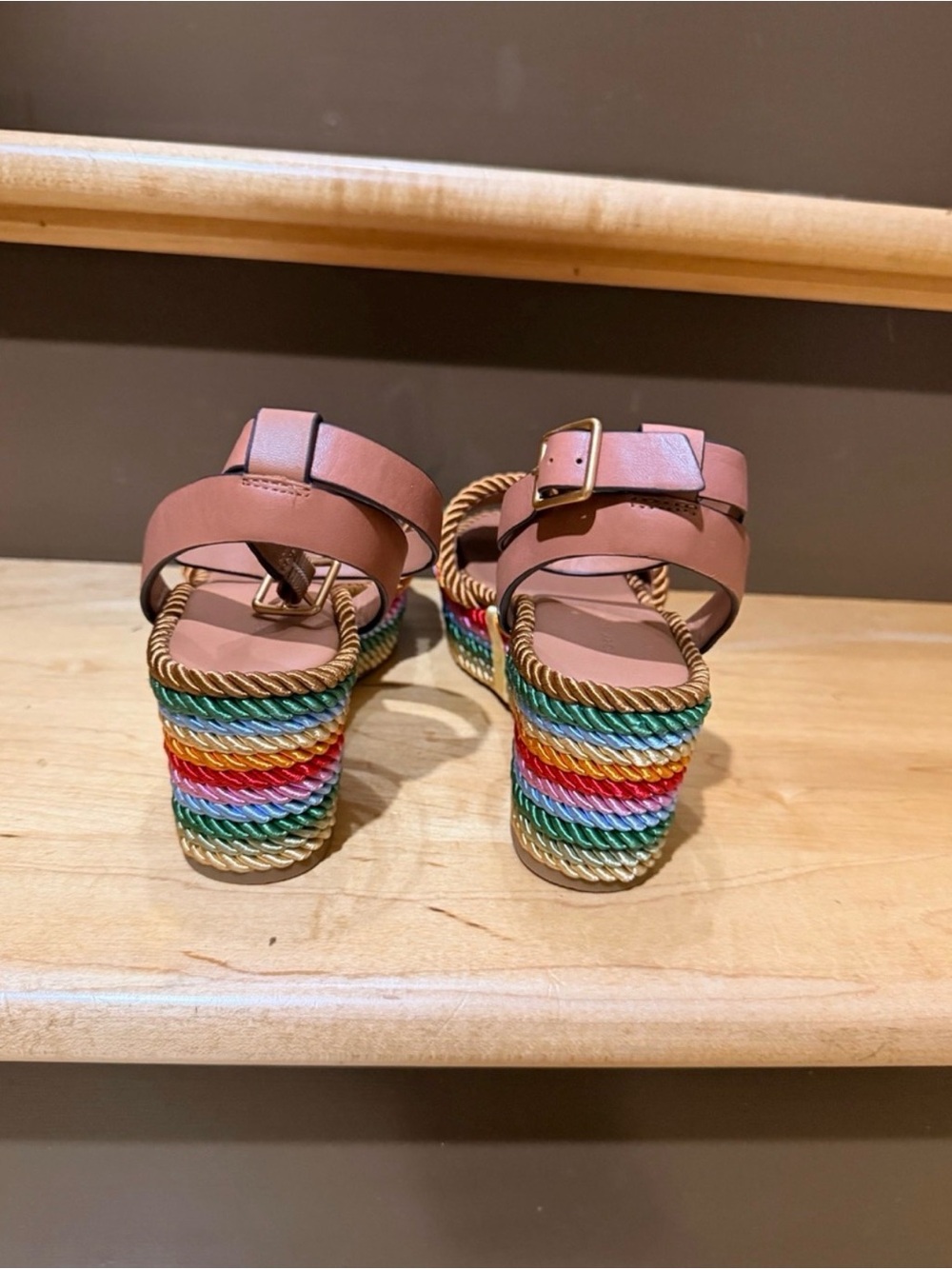 Tory Burch Stripped Multi-Color Rope Espadrille 5.5 - Picture 4 of 9